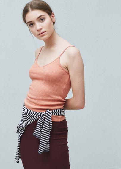 Mango Mango Printed Modal-blend Top