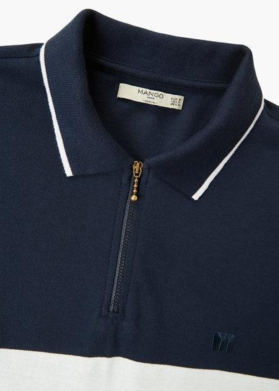 Mango Man Mango Man Contrast Trim Cotton Polo Shirt