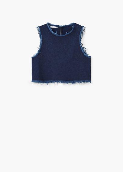 Mango Mango Soft Denim Top