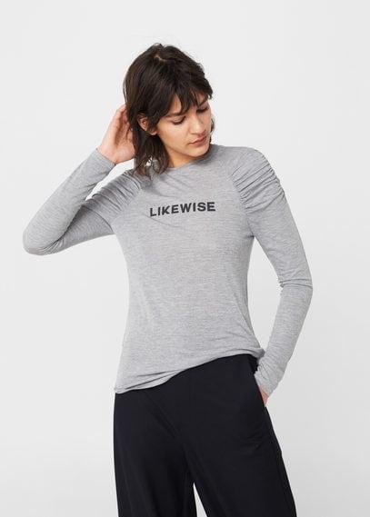 Mango Mango Ruched Detail T-shirt