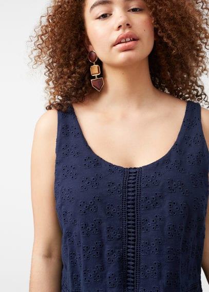 Violeta By Mango Violeta By Mango Contrast-bodice Short Jumpsuit