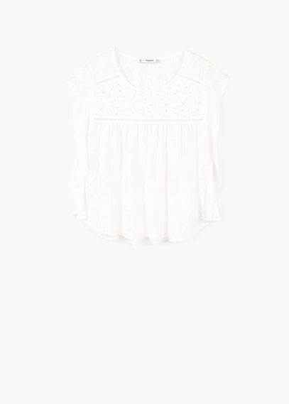 Mango Mango Openwork Panel T Shirt