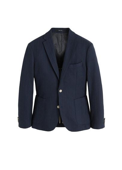 Mango Man Mango Man Slim-fit Herringbone Structured Blazer