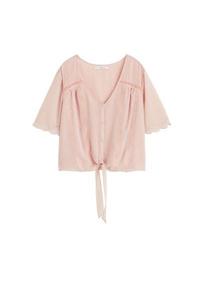 Violeta By Mango Violeta By Mango Plumeti Embroidered Blouse