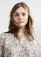 Violeta By Mango Animal Print Blouse