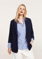 Violeta By Mango Violeta By Mango Structured Textured Blazer