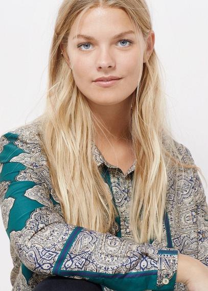 Violeta By Mango Violeta By Mango Scarf Print Blouse