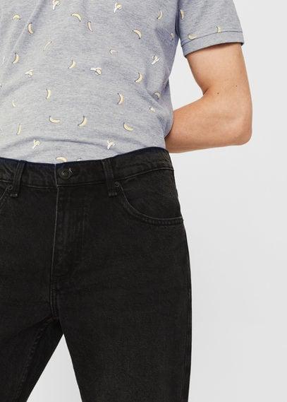 Mango Man Mango Man Straight-fit Black Bob Jeans