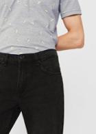 Mango Man Mango Man Straight-fit Black Bob Jeans