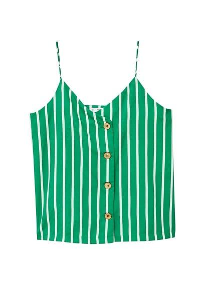 Mango Mango Printed Buttoned Top