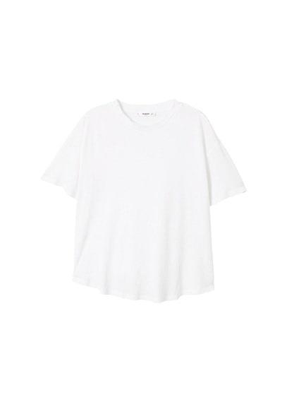 Mango Mango Cotton Linen-blend T-shirt
