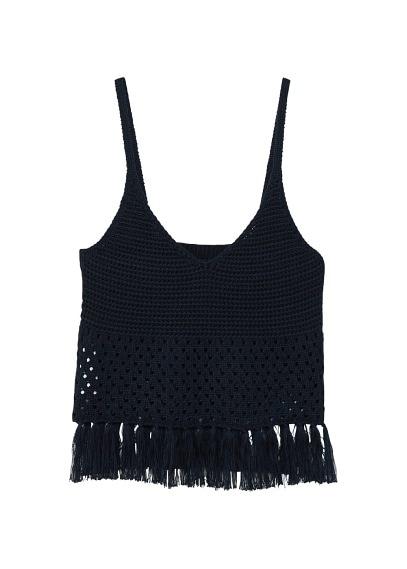 Mango Mango Tassels Crochet Top