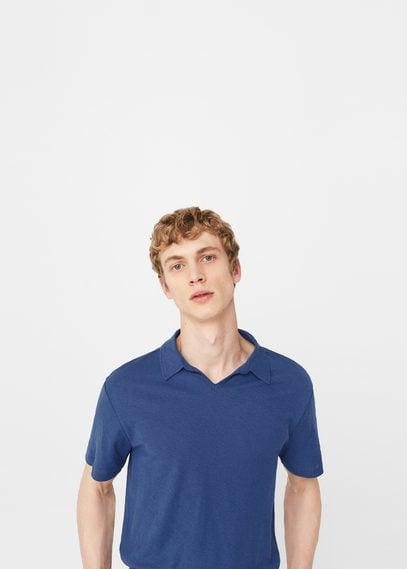 Mango Man Mango Man Cotton Linen-blend Polo Shirt