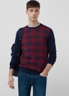 Mango Man Mango Man Check Cotton-blend Sweatshirt