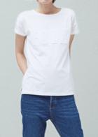Mango Embossed Cotton T Shirt