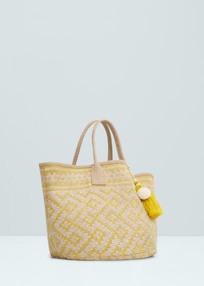 Mango Mango Jute Jacquard Bag