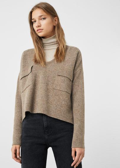 Mango Mango Pocket Wool-blend Sweater