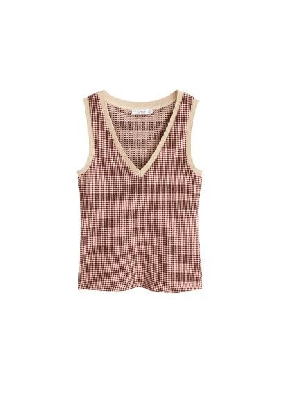 Mango Mango Jacquard Knitted Top