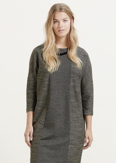 Violeta By Mango Violeta By Mango Flecked Cotton-blend Dress