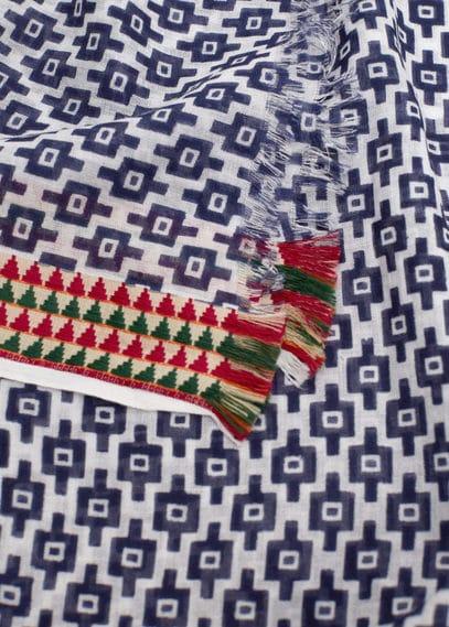 Mango Mango Contrast Trim Scarf