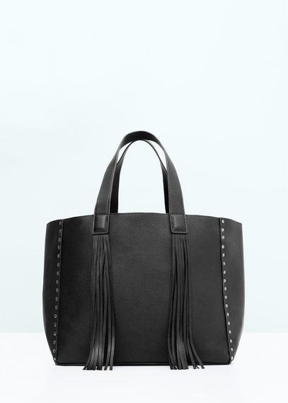 Mango Fringed Shopper Bag
