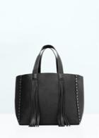 Mango Fringed Shopper Bag