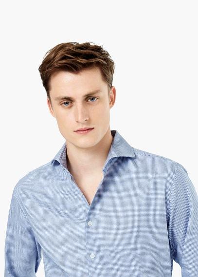 Mango Man Mango Man Slim-fit Micro-houndstooth Tailored Shirt