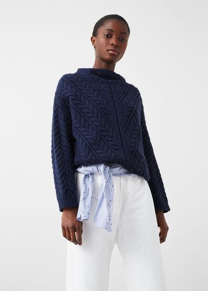 Mango Mango Textured Wool-blend Sweater