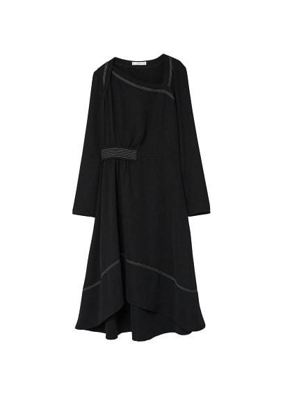 Mango Mango Contrast Seam Dress