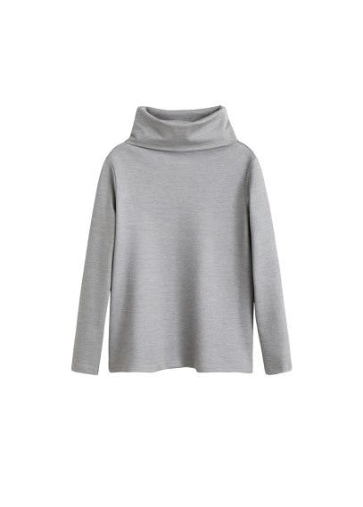 Mango Mango Cowl Turtle Neck Modal Sweatshirt