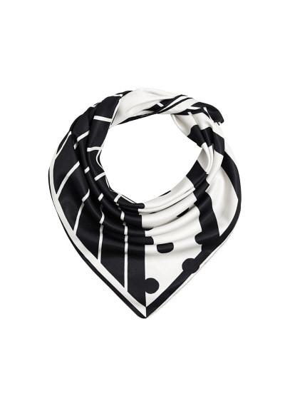 Violeta By Mango Violeta By Mango Printed Satin Scarf