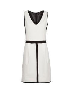 Mango Mesh Panels Tailored Dress