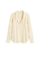 Mango Mango Lapelled Texture Blouse