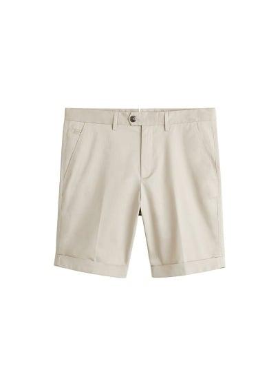 Mango Man Mango Man Cotton Chino Style Bermuda Shorts