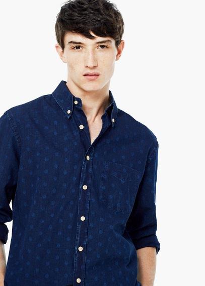 Mango Man Mango Man Slim-fit Polka-dot Shirt