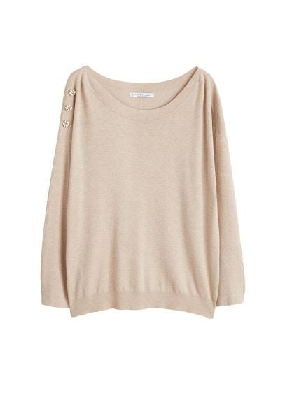 Violeta By Mango Violeta By Mango Bead Shoulder Sweater
