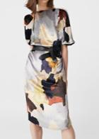 Mango Mango Velvet Silk-blend Dress