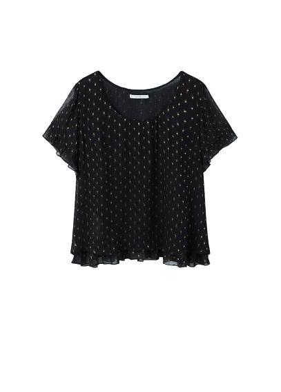 Violeta By Mango Violeta By Mango Metallic Details Blouse