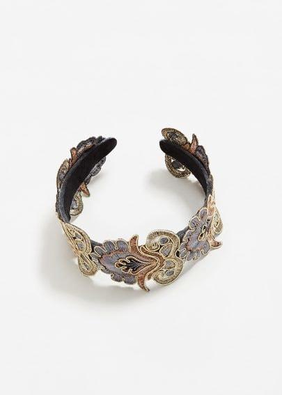 Mango Mango Embroidered Flowers Hairband