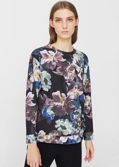 Mango Mango Floral Print Sweatshirt
