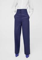 Mango Mango Seams Waist Coated Trousers