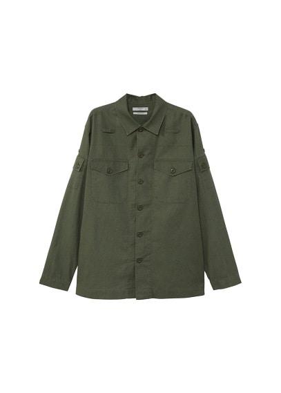 Mango Man Mango Man Regular-fit Cotton Linen-blend Shirt