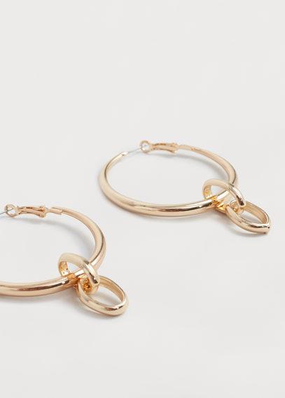 Violeta By Mango Violeta By Mango Intertwined Hoop Earrings