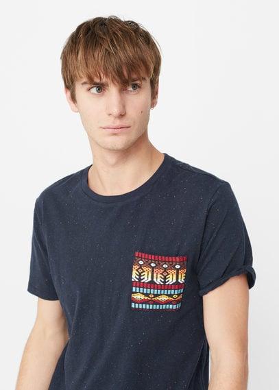 Mango Man Mango Man Contrast Chest-pocket T-shirt