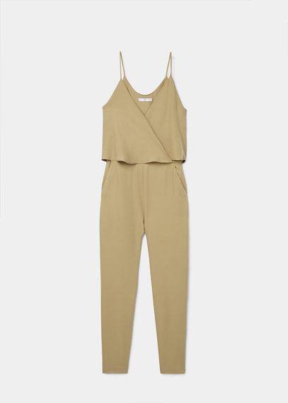 Mango Mango Wrap Long Jumpsuit