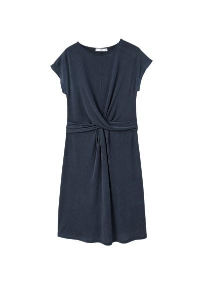 Mango Mango Knotted Modal-blend Dress