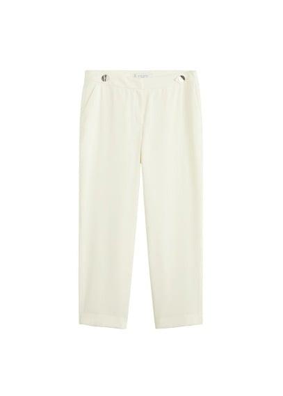 Violeta By Mango Violeta By Mango Buttons Straight-fit Trousers