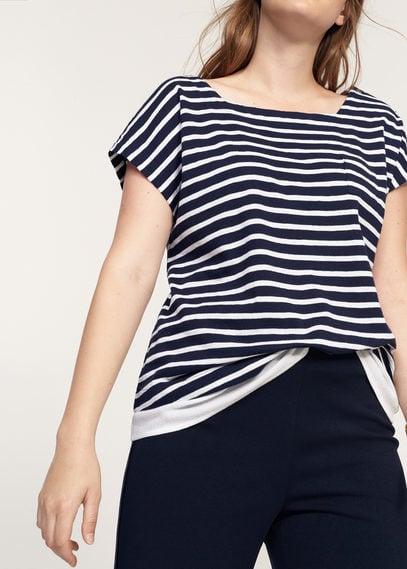 Violeta By Mango Violeta By Mango Striped Contrast T-shirt