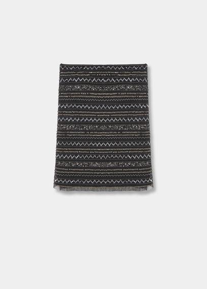 Violeta By Mango Violeta By Mango Sequin Skirt