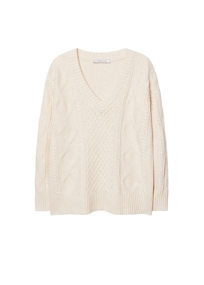 Violeta By Mango Violeta By Mango Contrasting Knit Sweater
